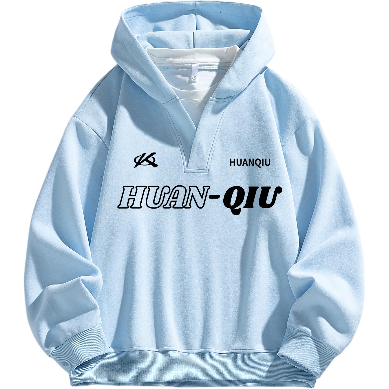 

Толстовка Unisex Hooded Moderate Mock Two Piece HUANQIU, ice синий