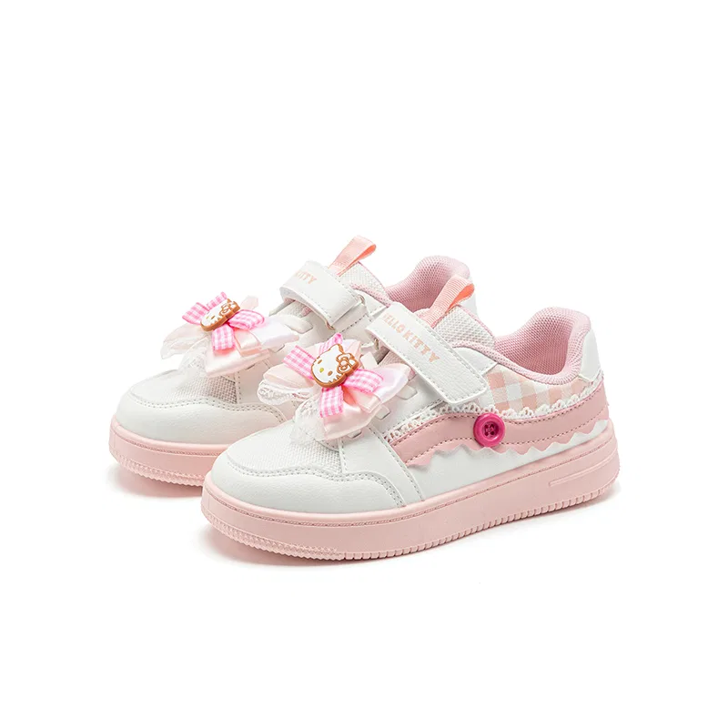 Кроссовки Hello Kitty с амортизацией, увеличенной высотой, износостойкие, дышащие, противоскользящие, низкие Sanrio, White Pink — фото 4
