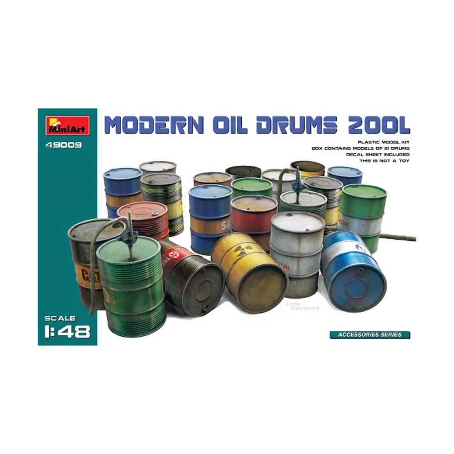 

Современные нефтяные бочки 200л., Scenery & Accessories (1:48) (MiniArt Models)