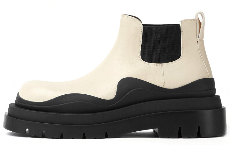 

Женские ботинки челси Bottega Veneta Tire, черный/белый