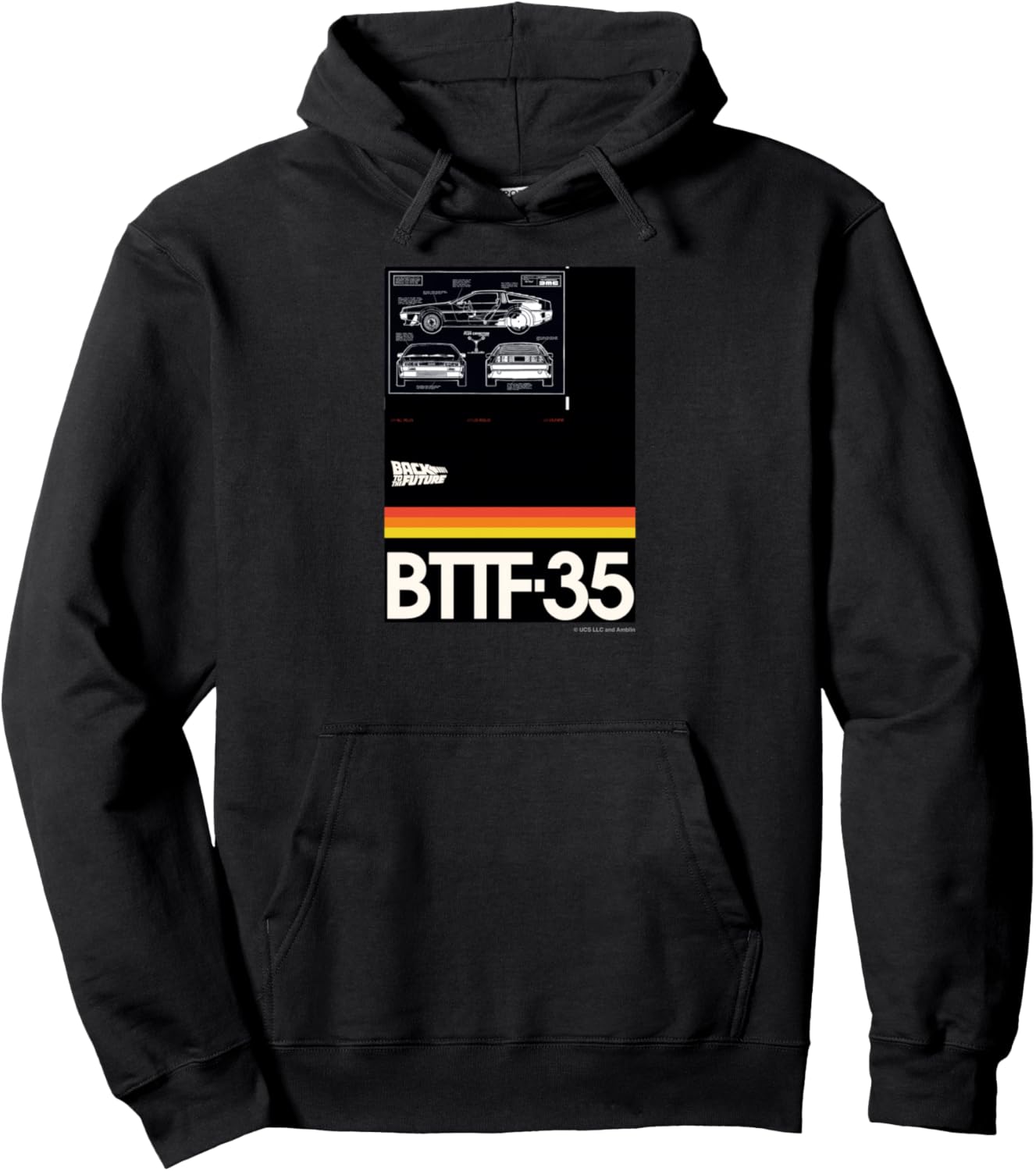 

Худи «Назад в будущее» BTTF-35 (чертеж) Back To The Future, черный