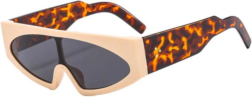 

Солнцезащитные очки «кошачий глаз» для женщин, ретро, ​​цельные, с градиентным переходом цвета, защита от УФ-излучения UV400; солнцезащитные очки для мужчин с заклепками LANGSER, Beige