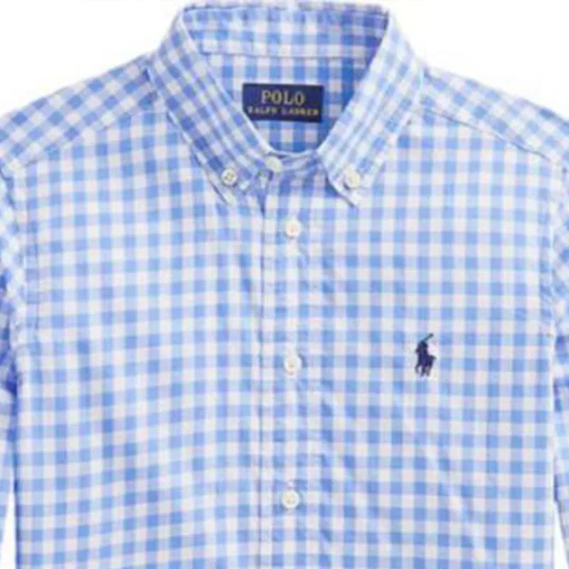 Рубашка синяя Polo Ralph Lauren — фото 4