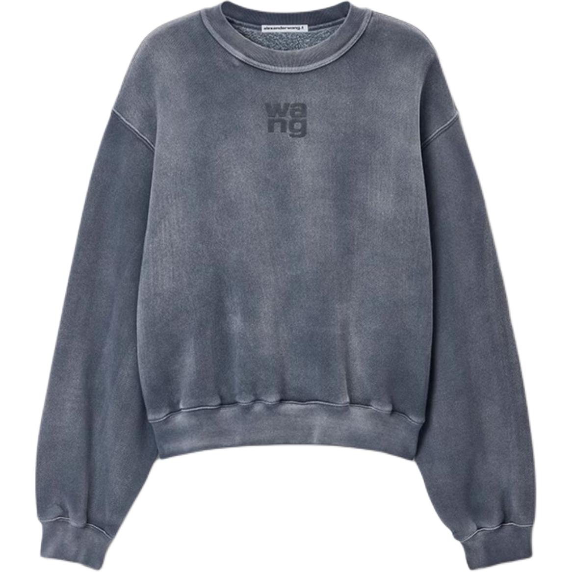 

Футболка Essential Terry с логотипом краской Washed Asphalt Alexander Wang