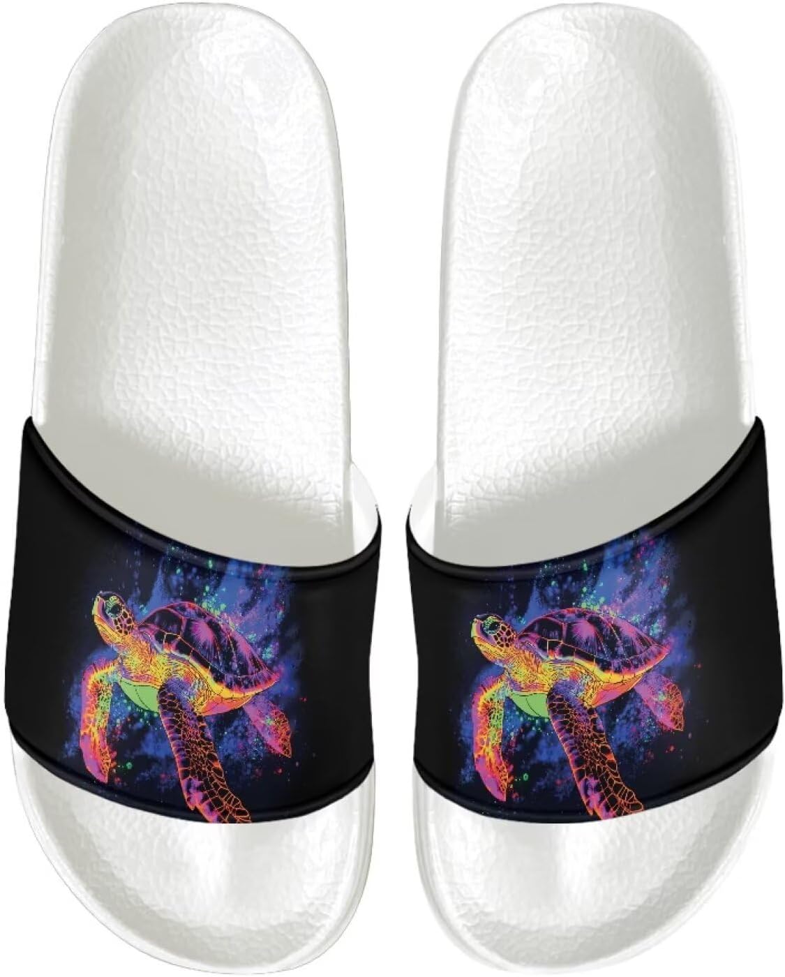 

Сандалии JUDENTIDOS с открытым носком, шлепанцы для душа, нескользящие, из EVA, для женщин, Neon Sea Turtle