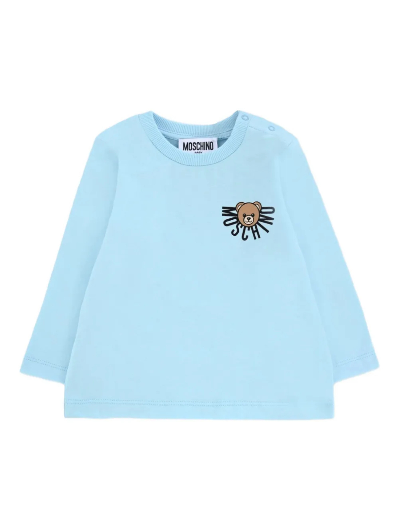 

Moschino Kids футболка с длинными рукавами и логотипом, синий