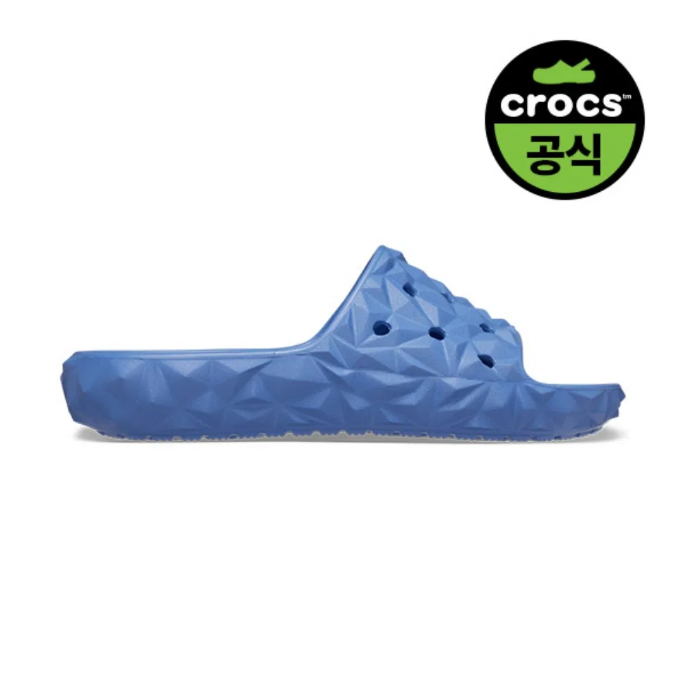 Мужские слайды Crocs Classic Geometric Slide V2, электрический синий — фото 3