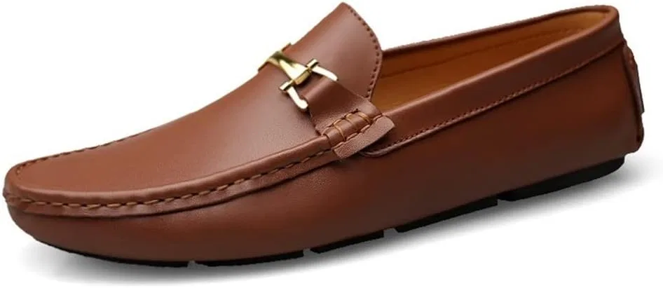 Лоферы кожаные классические Red/Brown PUGHGAETZF