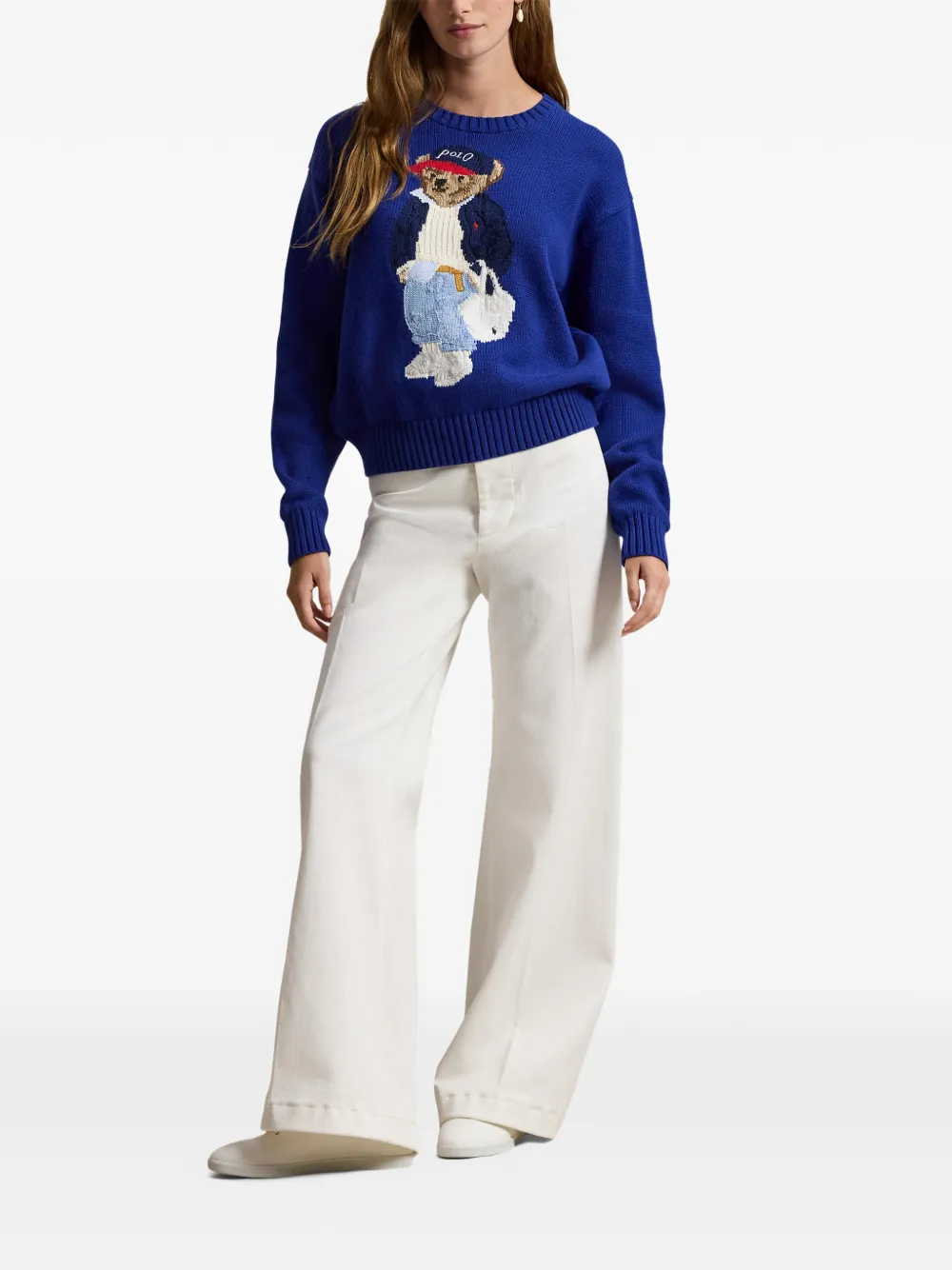 Свитер с вышивкой polo bear Polo Ralph Lauren, синий — фото 2