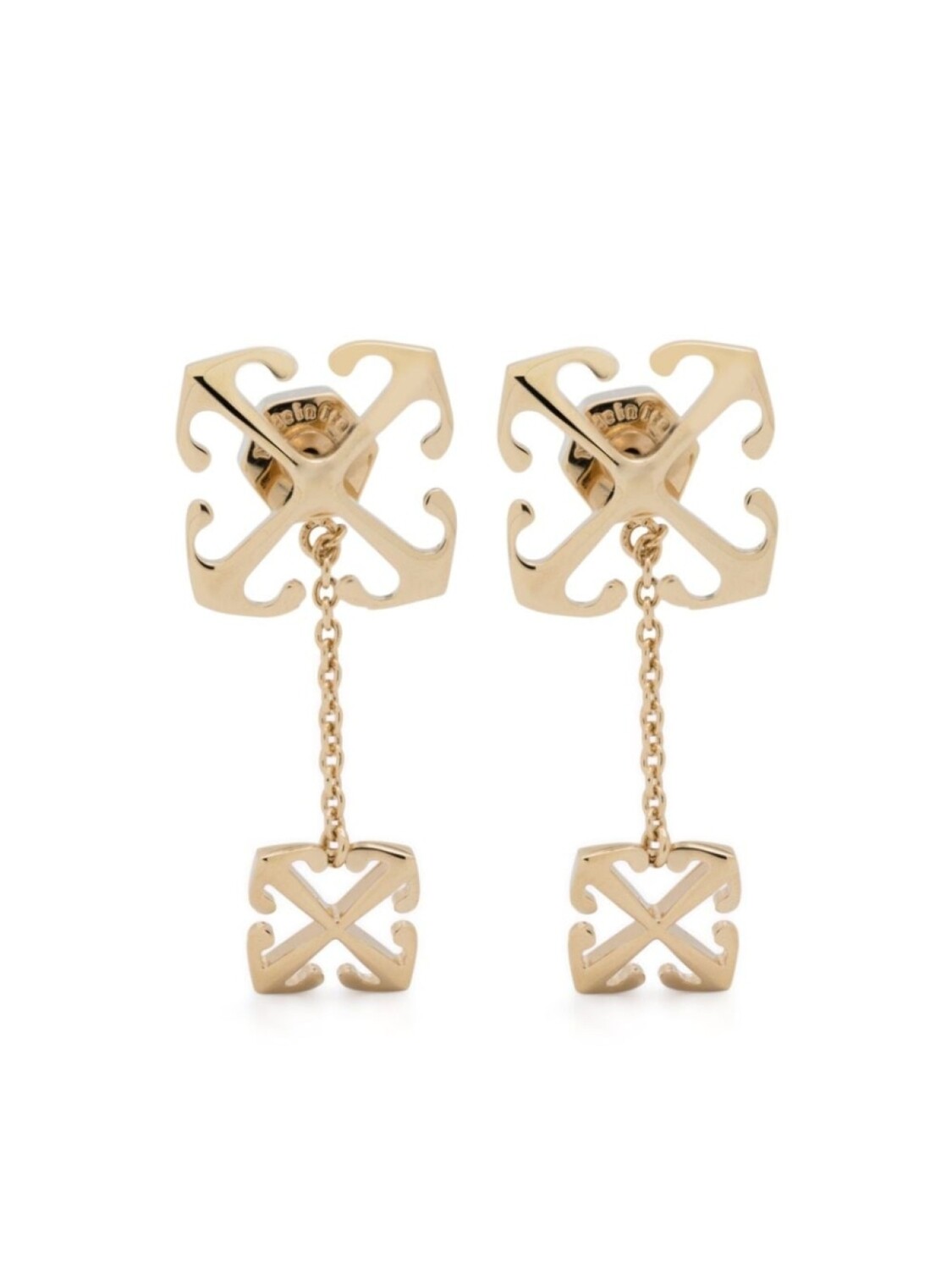 

Серьги-подвески Double Arrow Off-White, золотой