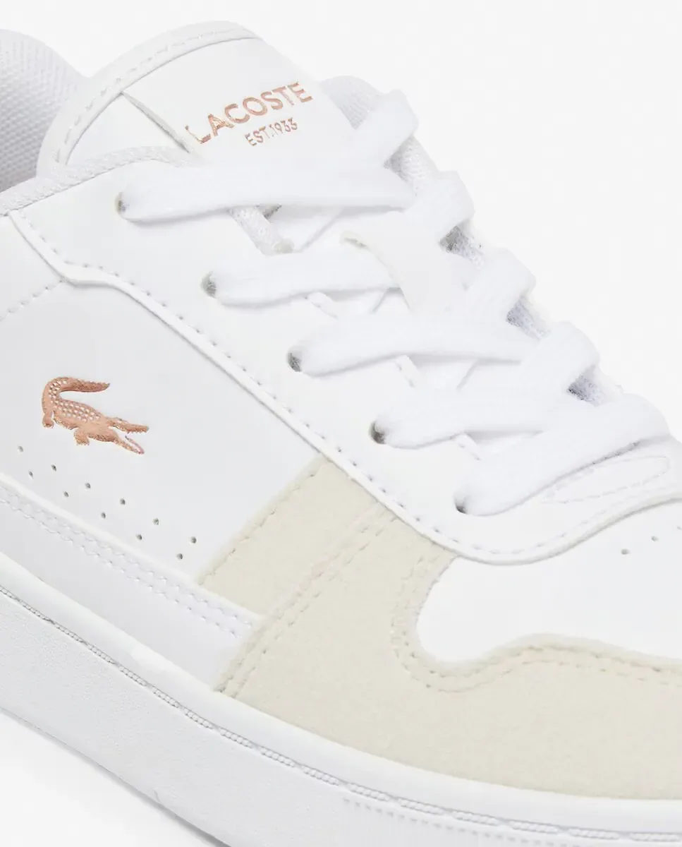 Детские универсальные спортивные кроссовки T-Clip Set Lacoste, бежевый / белый — фото 4