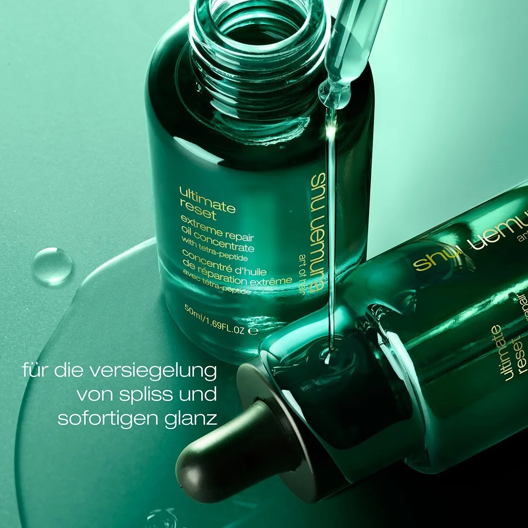 Средство для ухода за волосами Ultimate Reset Extreme Repair Oil Concentrate с тетрапептидом Shu Uemura, 50 мл — фото 2