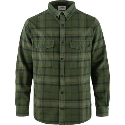 

Рубашка Ovik из твила мужская Fjallraven, цвет Deep Forest/Green