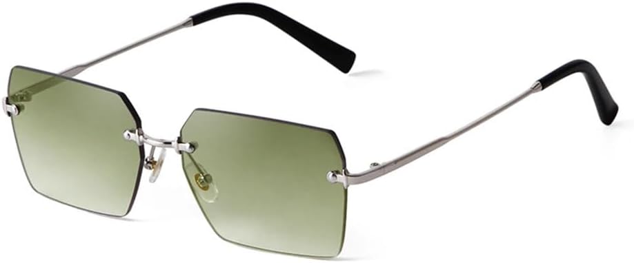 

Модные солнцезащитные очки LVTFCO без оправы для мужчин и женщин, прямоугольные солнцезащитные очки без оправы, очки для путешествий, защита от ультрафиолета UV400, C3