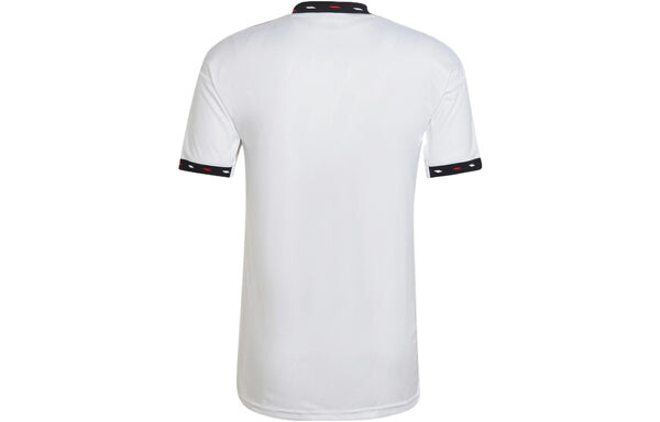 Футболка adidas Manchester United Fan Edition Soccer/Football V neck Stripe Logo Short Sleeve White, белый — фото 2