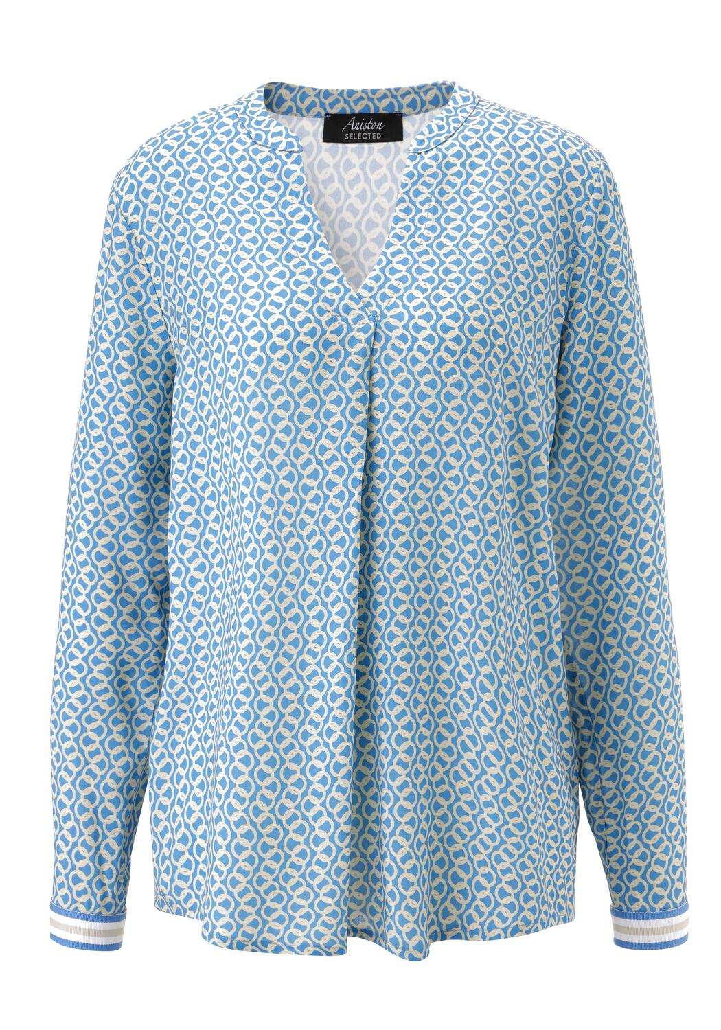 

Aniston SELECTED Блузка в светло-голубом и белом цветах