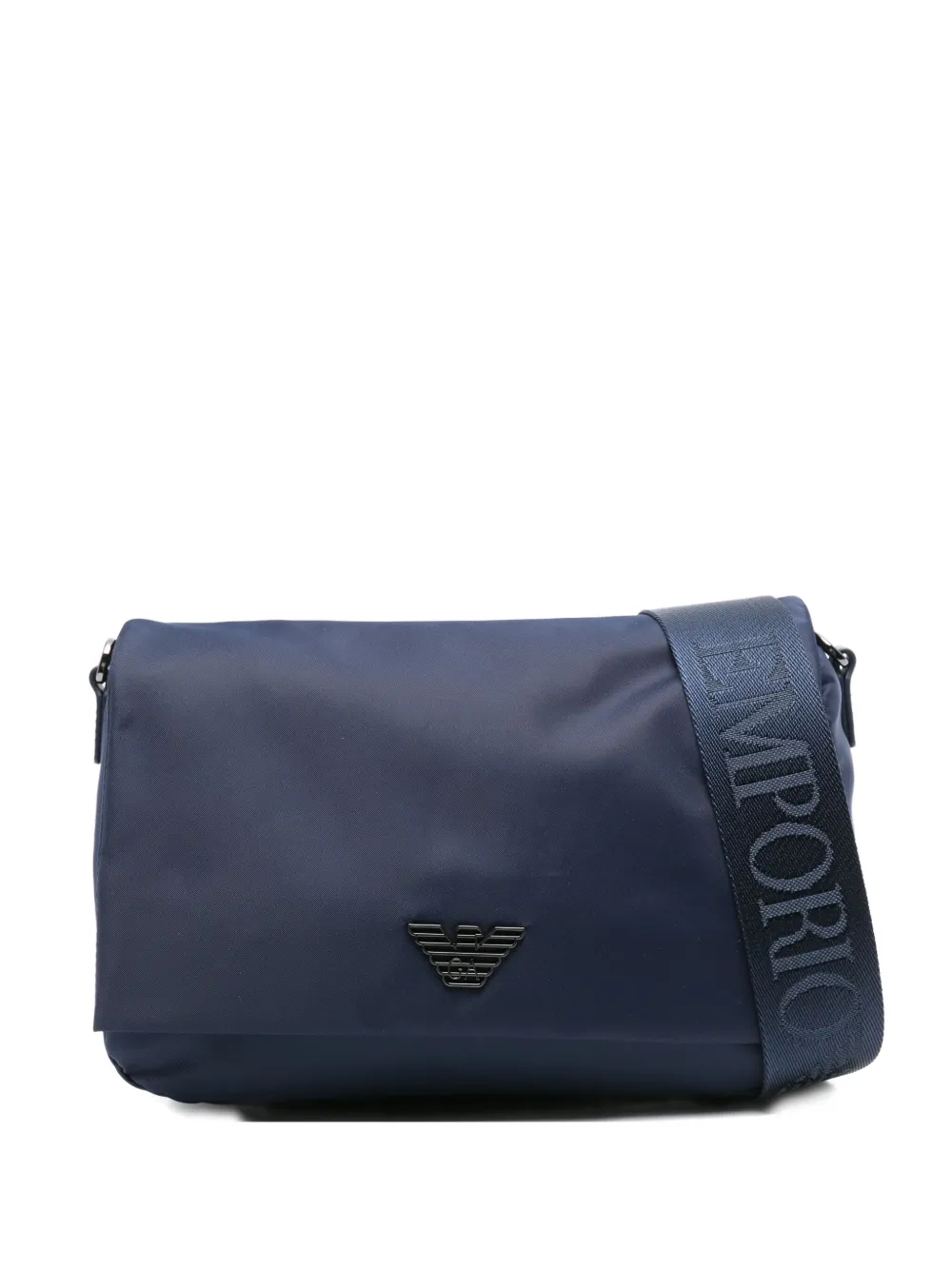 

Сумка-мессенджер с логотипом EMPORIO ARMANI, синий