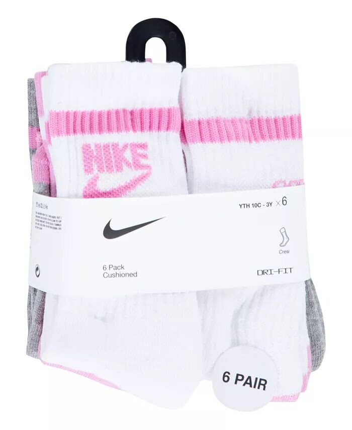 Шесть пар носков Little Kids в стиле ретро Nike, розовый — фото 4