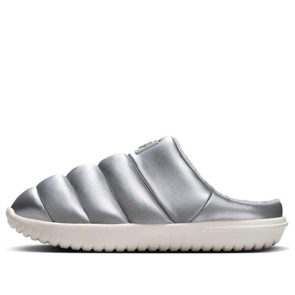 Тапочки burrow se 'metallic silver light orewood' Nike, серебряный