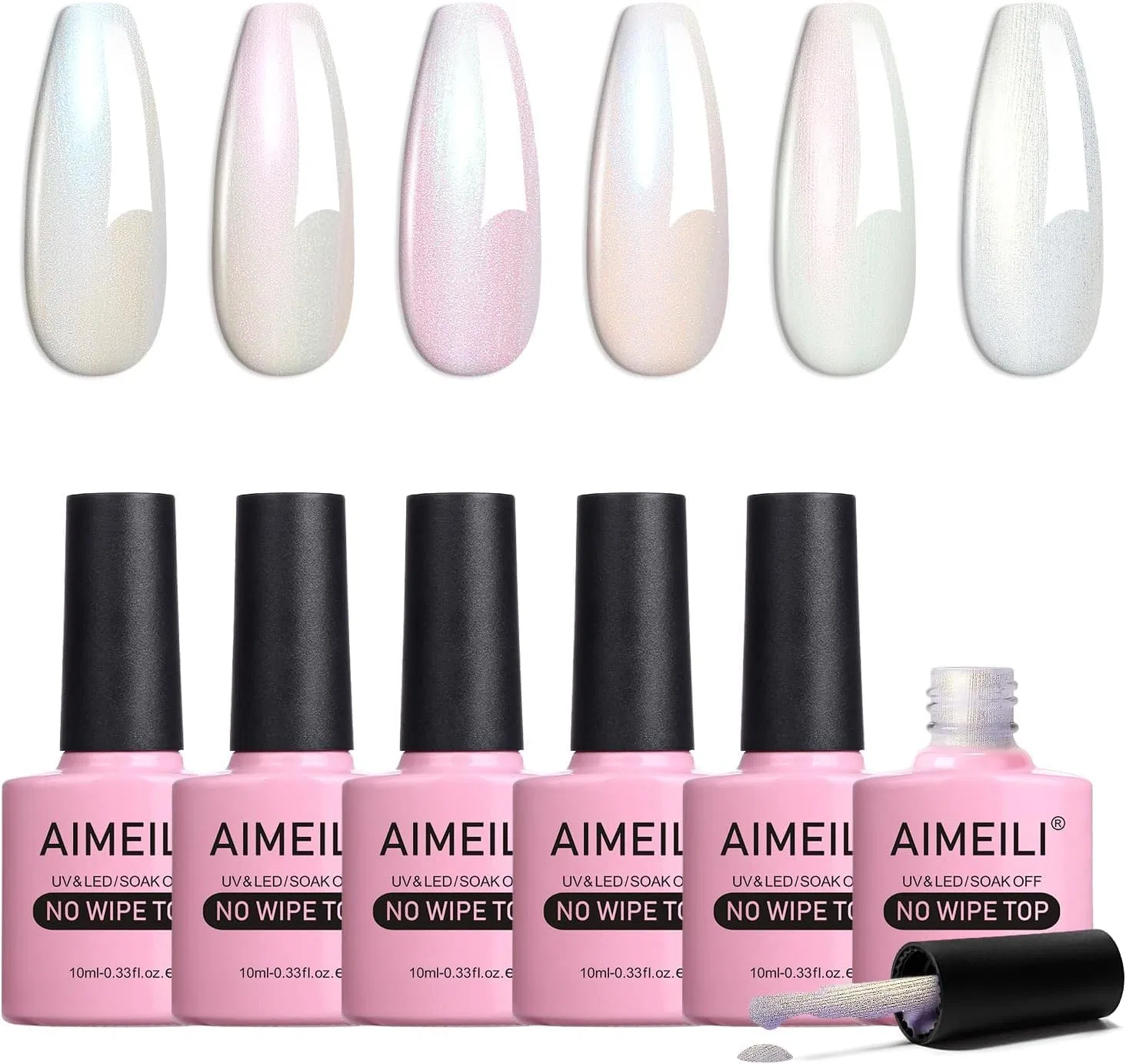 Набор перламутровых верхних покрытий «Glitter Top Coat» от AIMEILI Aimeili