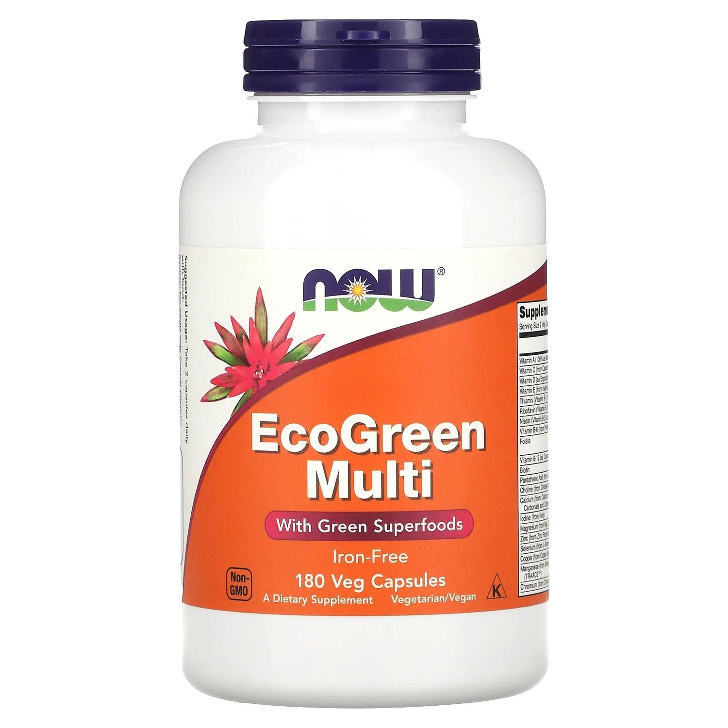 

Now Foods EcoGreen мультивитамин - без железа 180 вег капсул