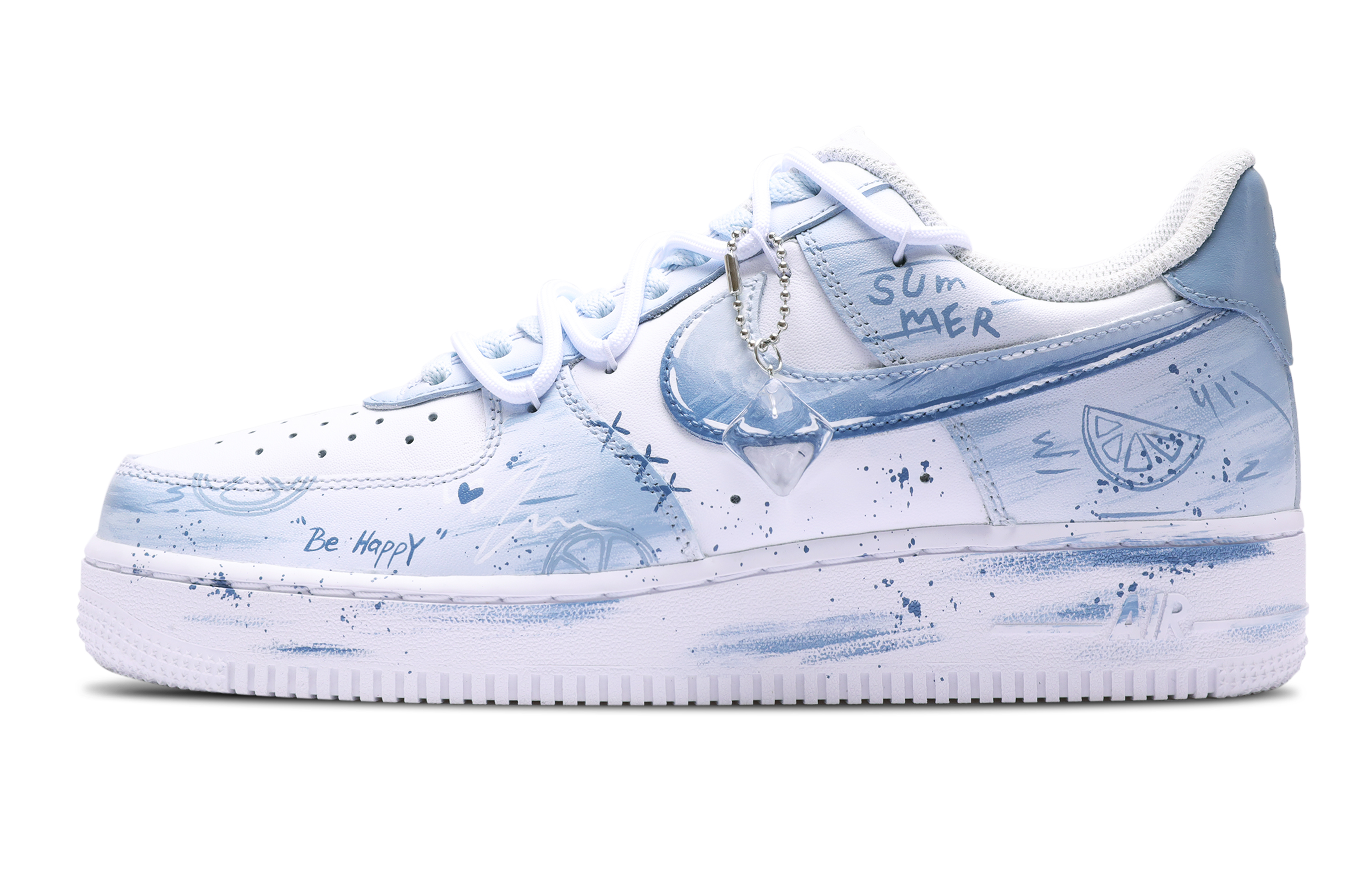 

Nike Кроссовки Air Force 1 Low Top для скейтбординга, мужские, сине-серые
