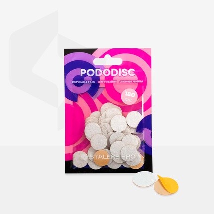 

Сменные стержни Pododisc Pro S 15 мм, белые, зернистость 180, Staleks