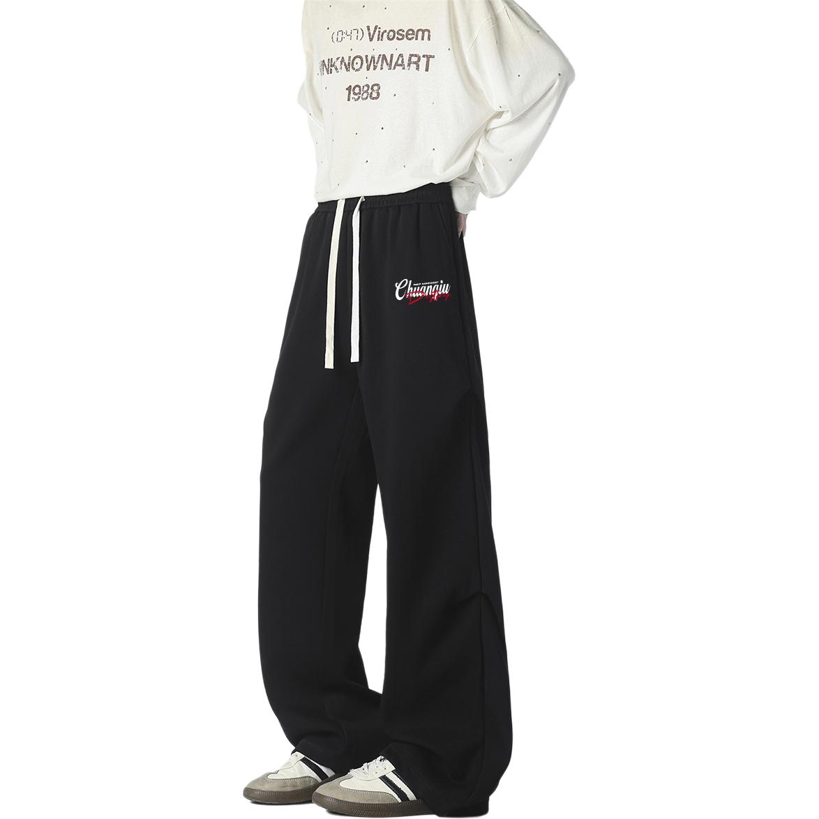 

Вязаные спортивные штаны Unisex HUANQIU, черный