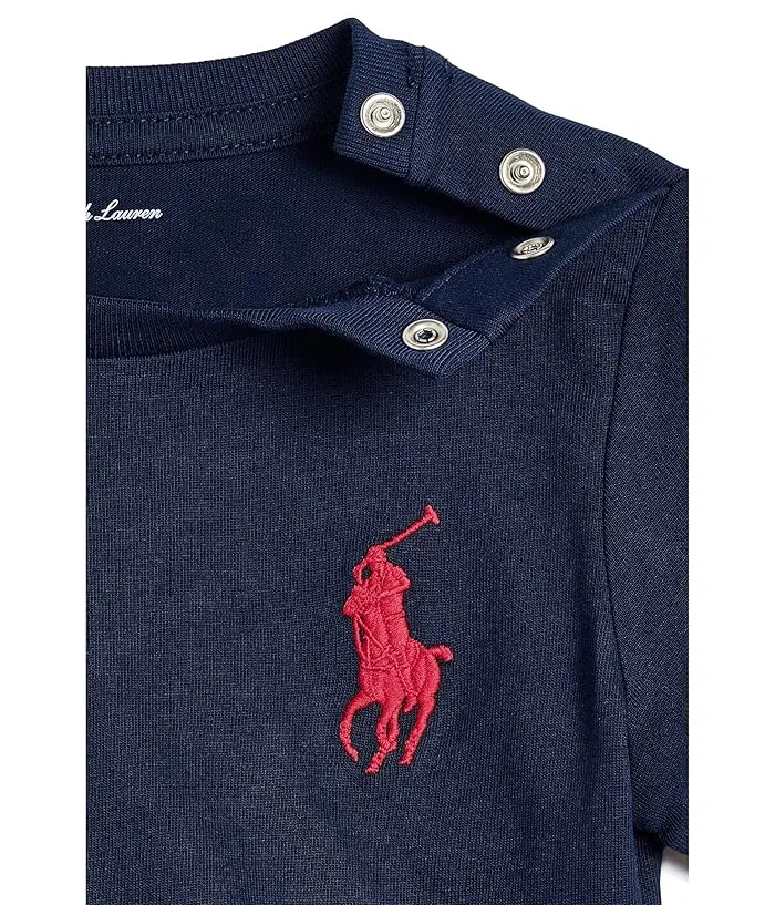 Футболка с принтом Big Pony Polo Ralph Lauren Kids, Refined Navy — фото 3
