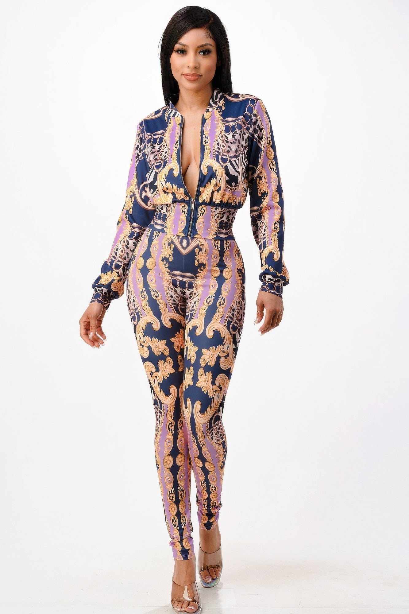 

Женский комплект: куртка на молнии и леггинсы TRUEDAMES, charcoal