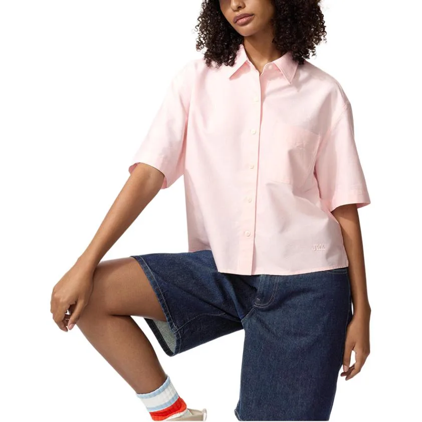 Рубашка JW Anderson SS26 женская UNIQLO, 10 Pastel Pink — фото 3