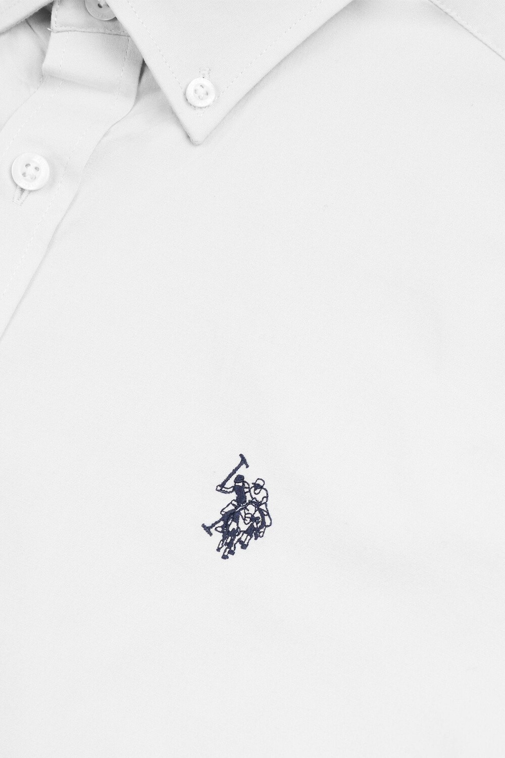 Рубашка мужская из эластичного хлопкового поплина U.S. Polo Assn, белый — фото 3