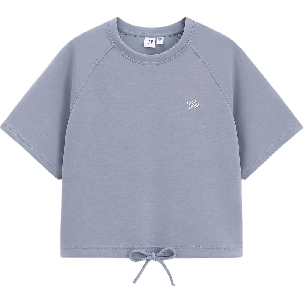 Футболка женская с круглым вырезом GAP, Carbon Gray — фото 4