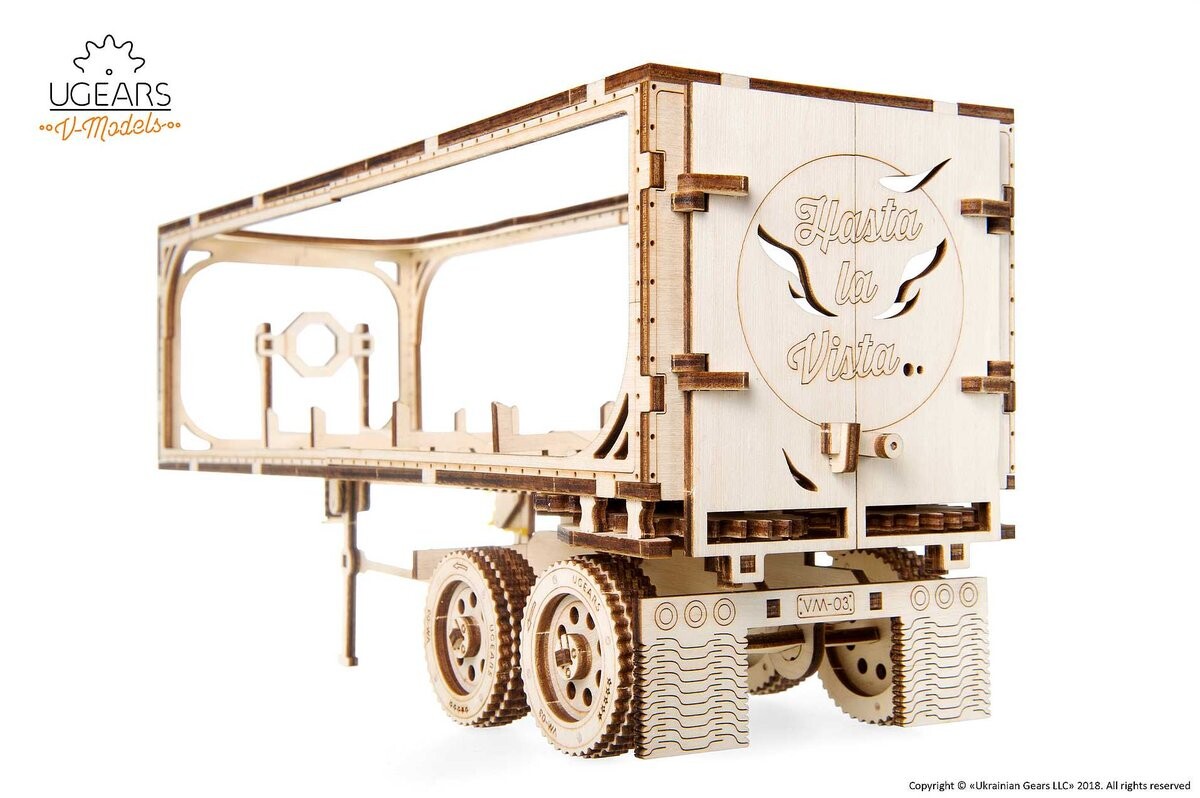 

Ugears, механическая модель складного Полуприцепа для Трактора ВМ-03