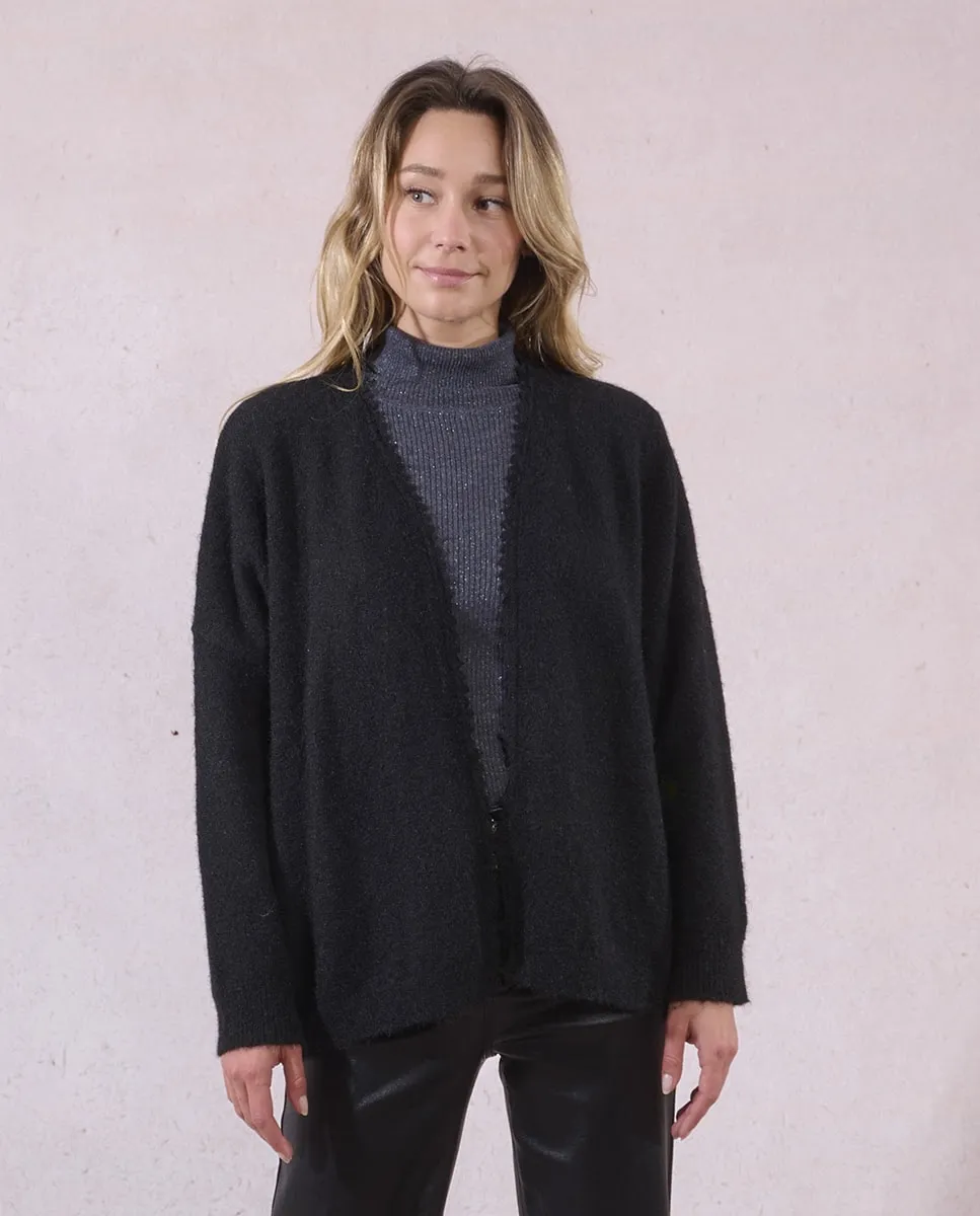 

Женский кардиган с длинными рукавами без застежки Molly Bracken, черный