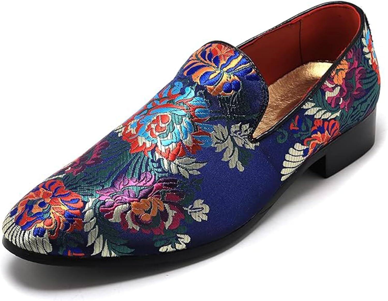 

Мужские премиальные вышитые лоферы слипоны из замши для вечеринок и танцев Xinduoyu, синий