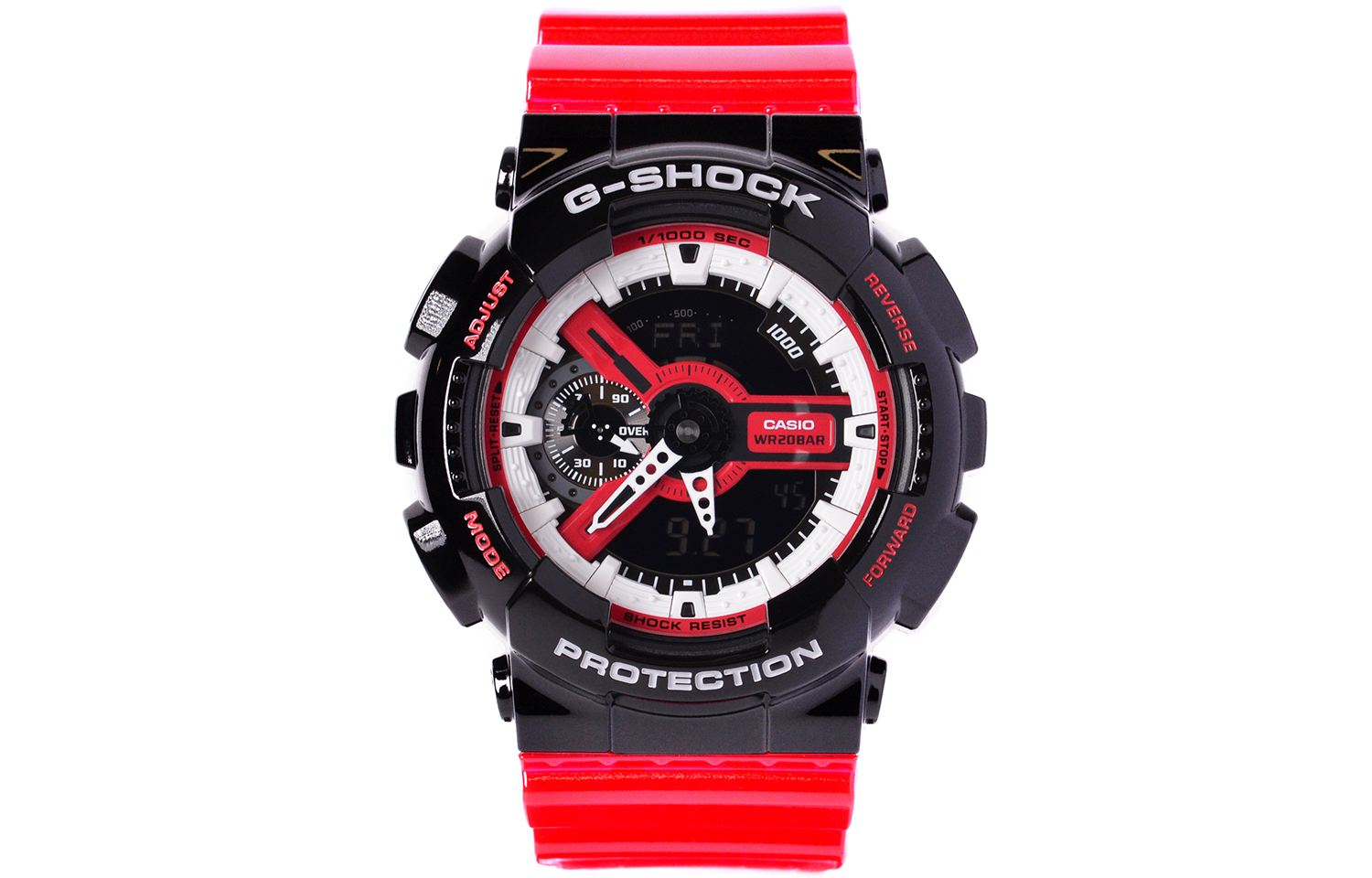 

Мужские часы Casio GA-110RB-1A серии Liquid Crystal/Analog Dual Display черные