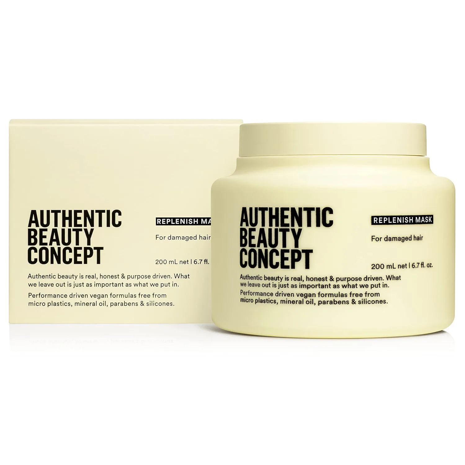 Восстанавливающая маска Authentic Beauty Concept | Для поврежденных волос | Укрепляет волосяные волокна | Веганский продукт, не тестируется на животных | Без силикона 198 мл (1 шт.)