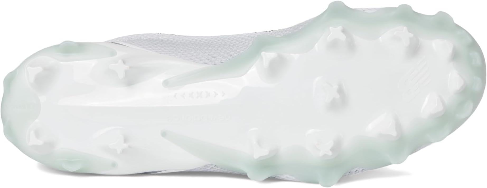 Кроссовки New Balance Men's FreezeLX V5 Low Lacrosse Cleats, White/Black/Silver Metallic — фото 3