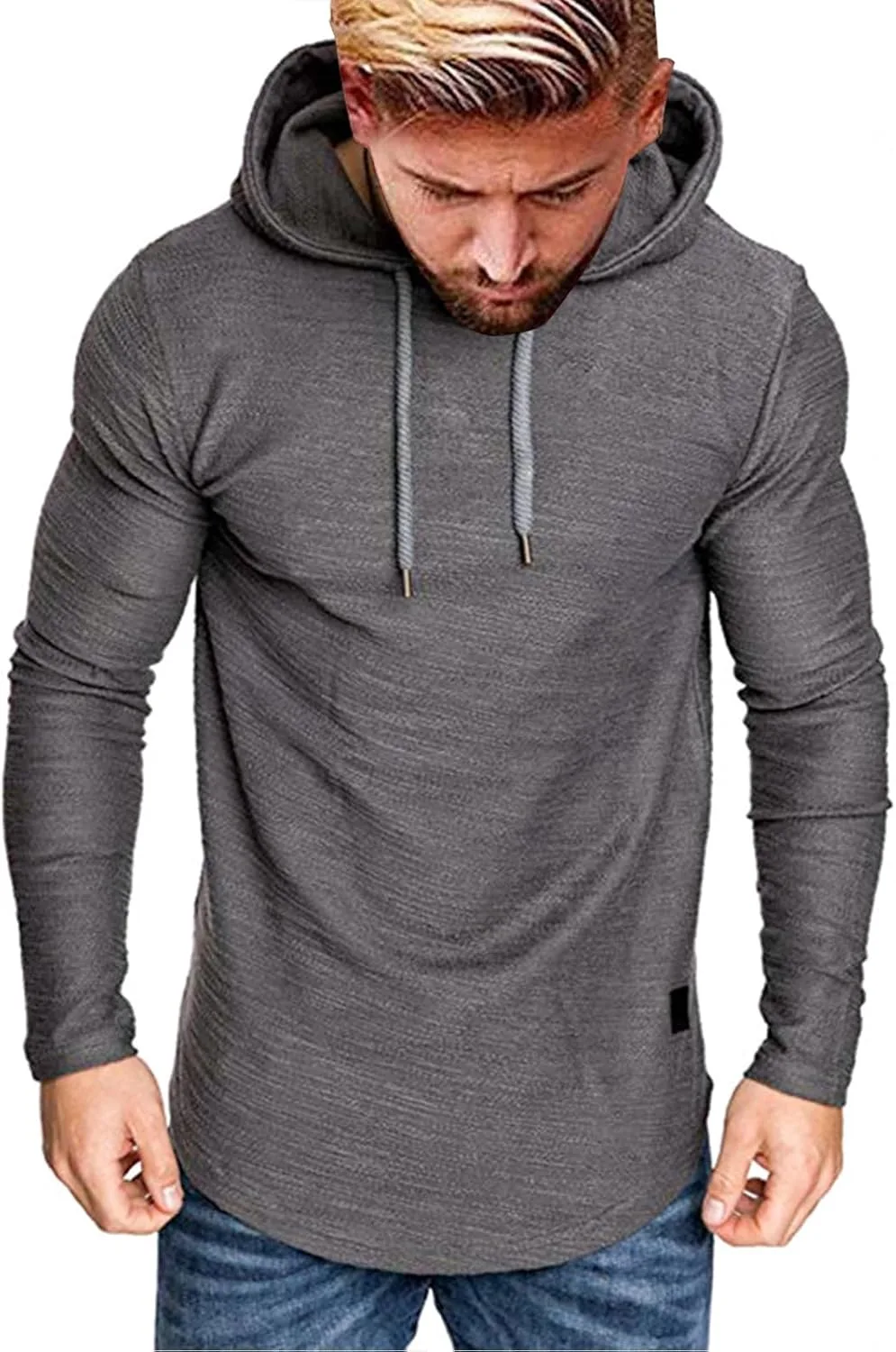 

Мужская спортивная толстовка с длинным рукавом slim fit Thatrich