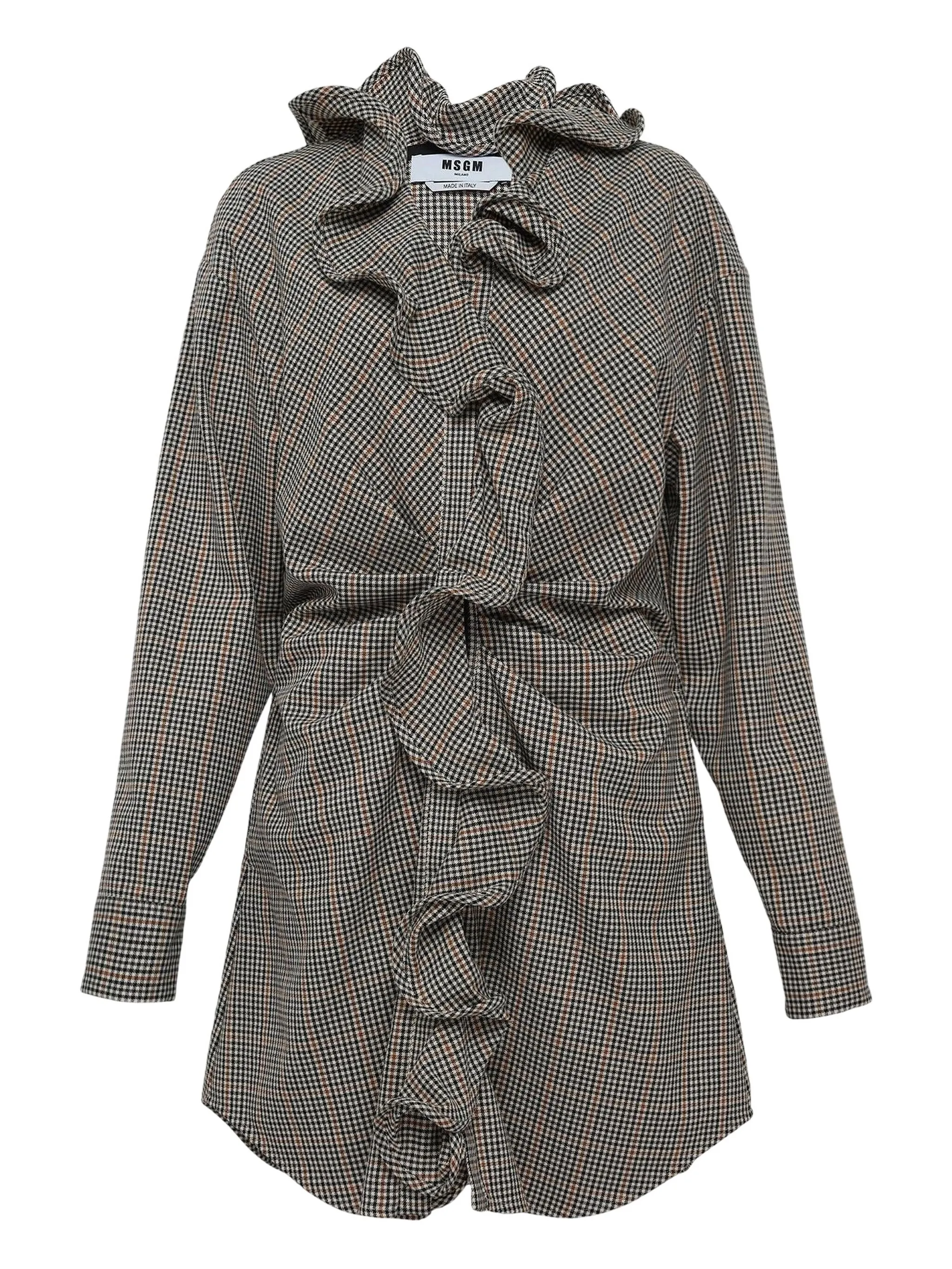 

Платье Abito с оборками Msgm, коричневый