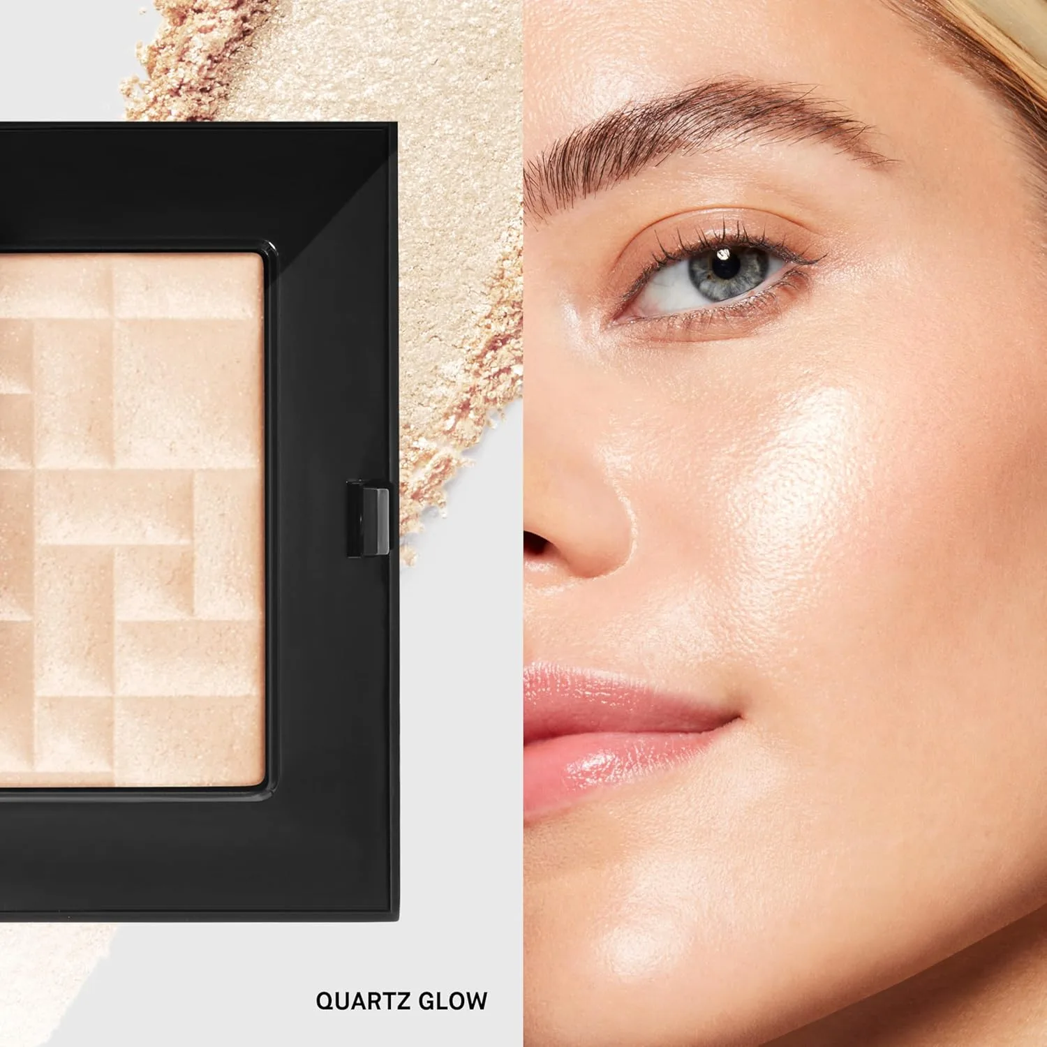 Пудра-хайлайтер Bobbi Brown | Хайлайтер с перламутровым эффектом для сияющих щек и глаз | Гибрид геля и пудры, 0,28 унции, 01 Quartz Glow (Pale incandescent gold) — фото 2