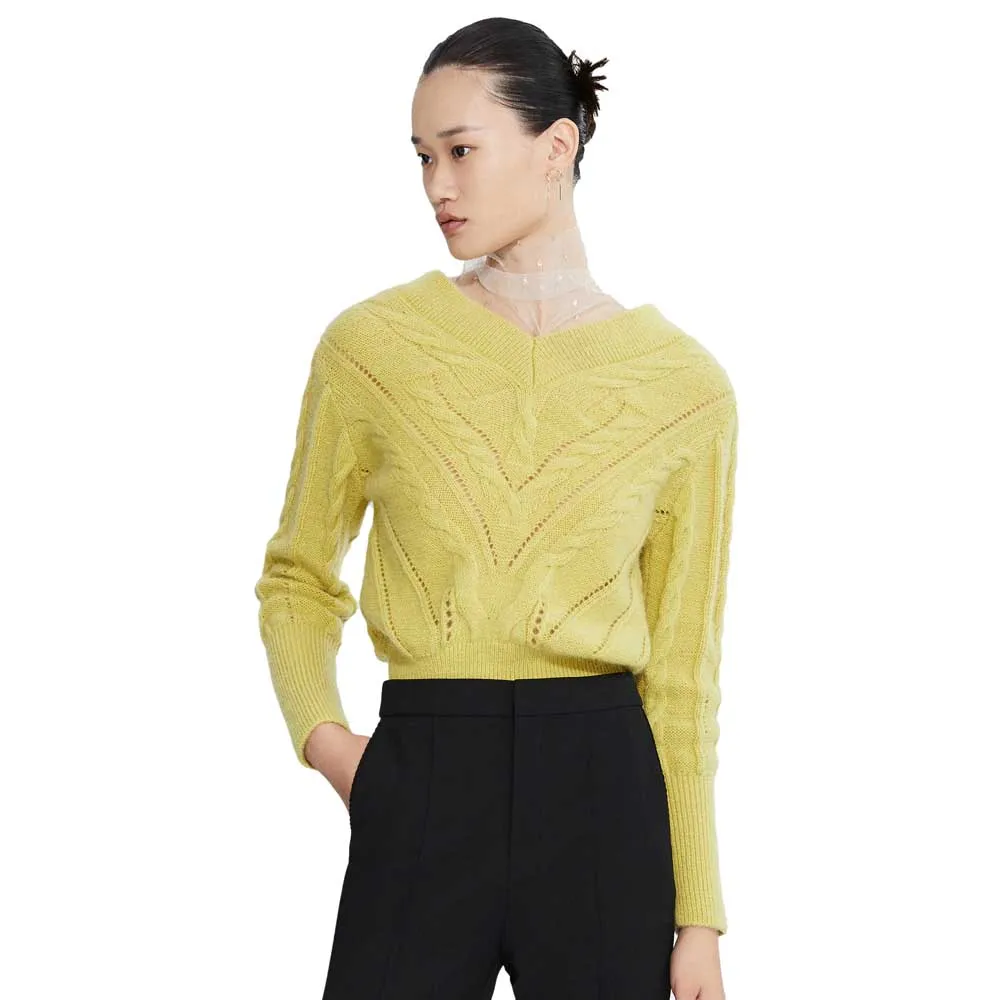 

Свитер Lily Panel Mesh Wool, желтый
