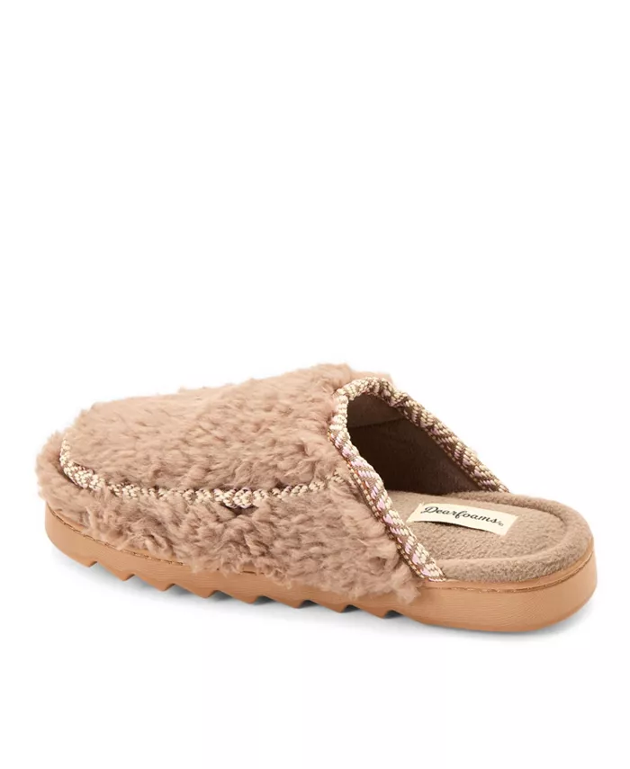 Женские тапочки Raven Teddy Scuff Dearfoams, загар/бежевый — фото 2