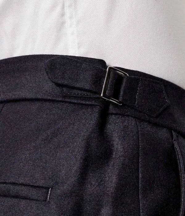 Шерстяные брюки C-Perino-PL-DTL-254 tapered fit Boss, темно-синий — фото 4
