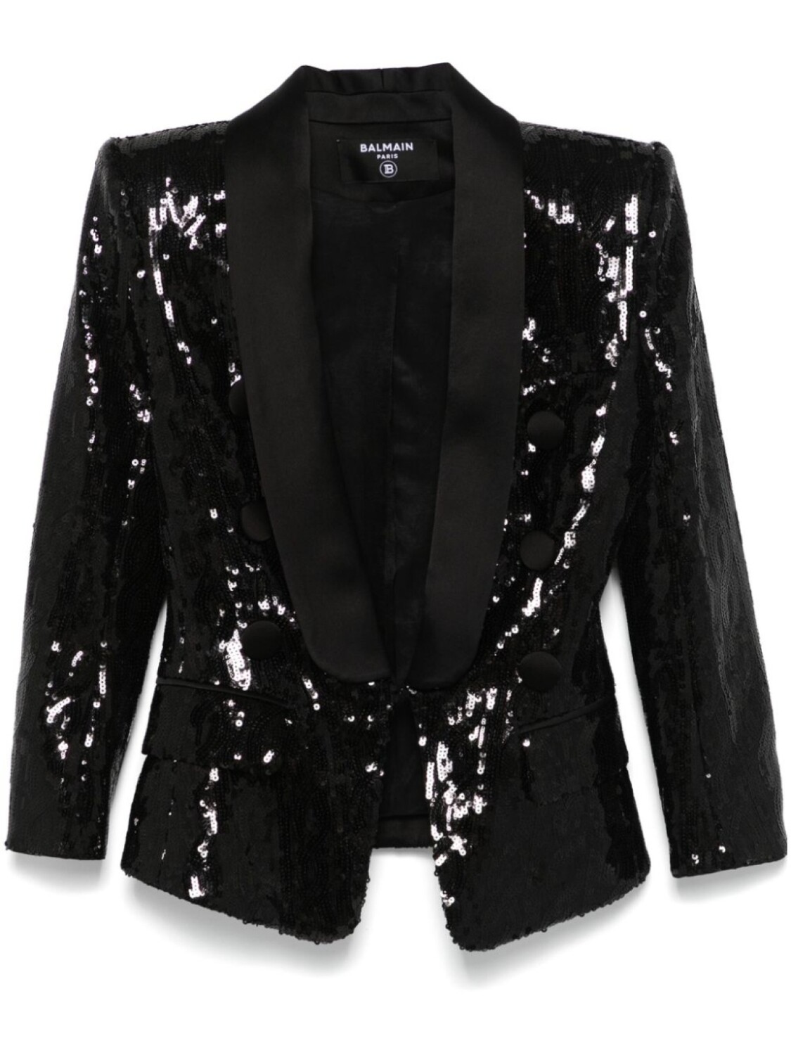

Пиджак с пайетками Balmain, черный