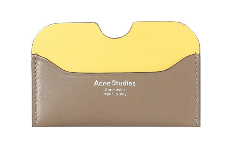 

Визитница из коровьей кожи унисекс, цвет «кофе» Acne Studios