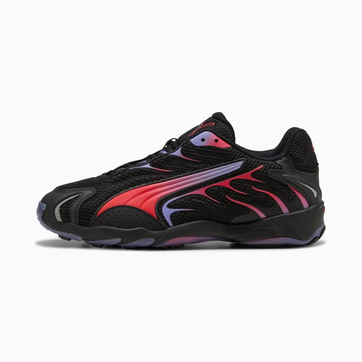 Мужские низкие кроссовки Puma Inhale 401560-02, черные с красными вставками, модель ZAP1244 — фото 3
