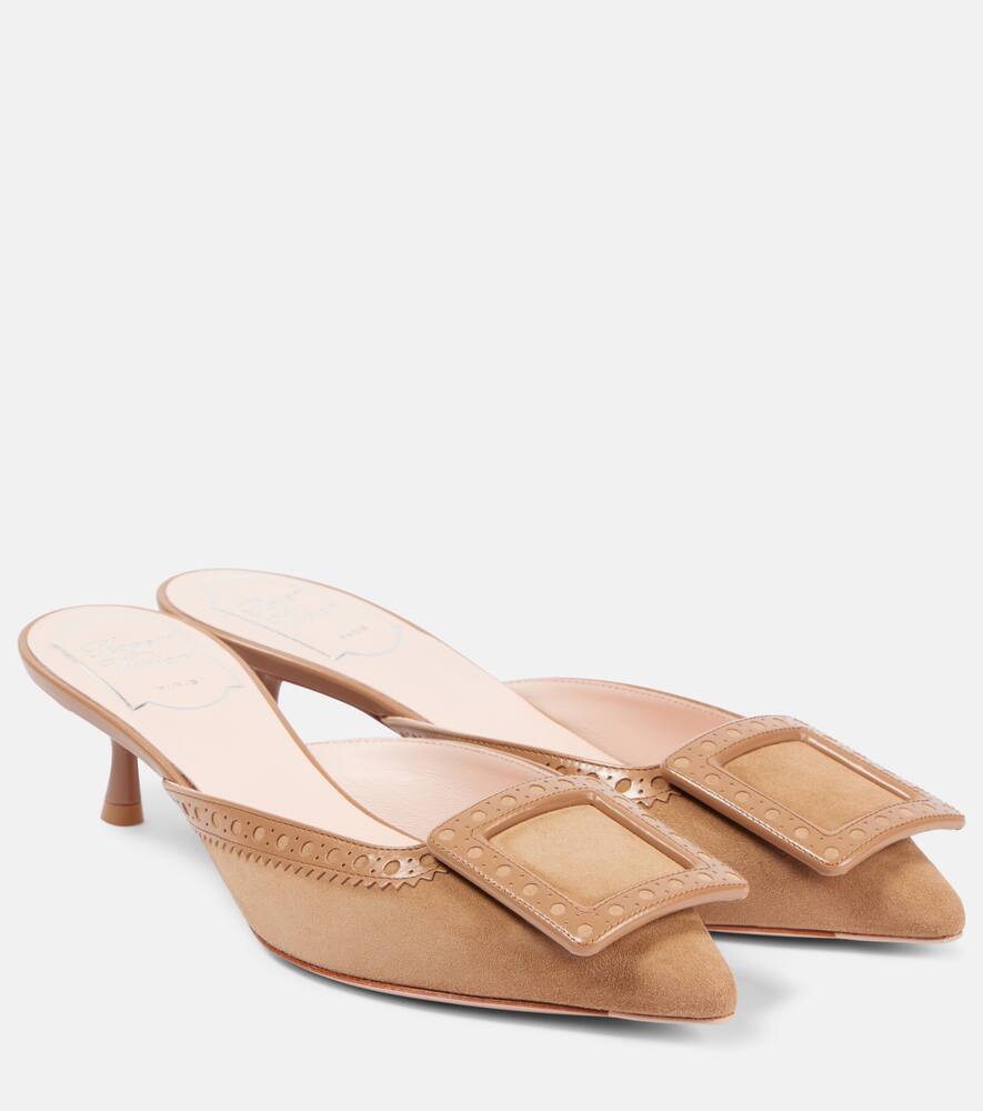 Viv' in the City 45 замшевые мюли Roger Vivier, S812 (Tabacco Chiaro)