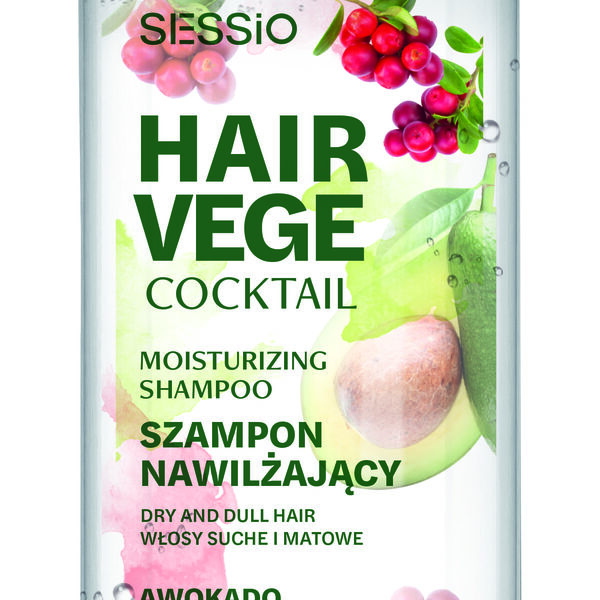 

Увлажняющий шампунь для волос авокадо и клюква, 300 г Sessio Hair vege coctail